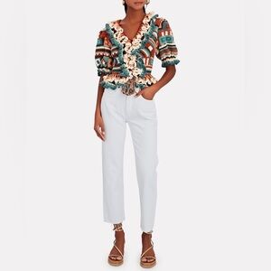 Re/done 70s Stove Pipe Straight Jeans White 24